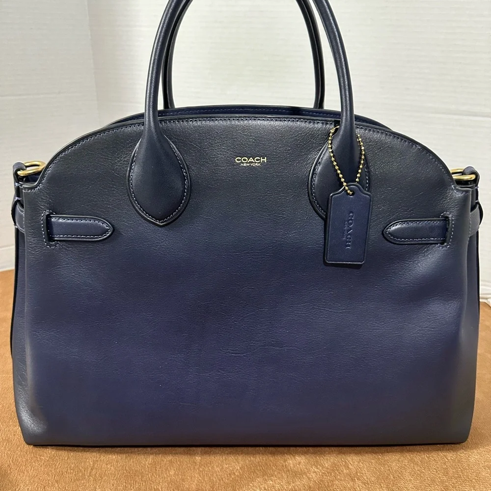 Coach Navy Soft Empire Carryall 40 - Picture 4 of 11